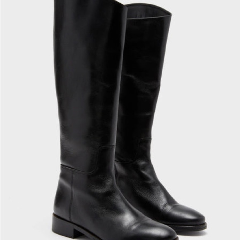 Tuckernuck Classic Black Leather Women's Riding Boots NWT